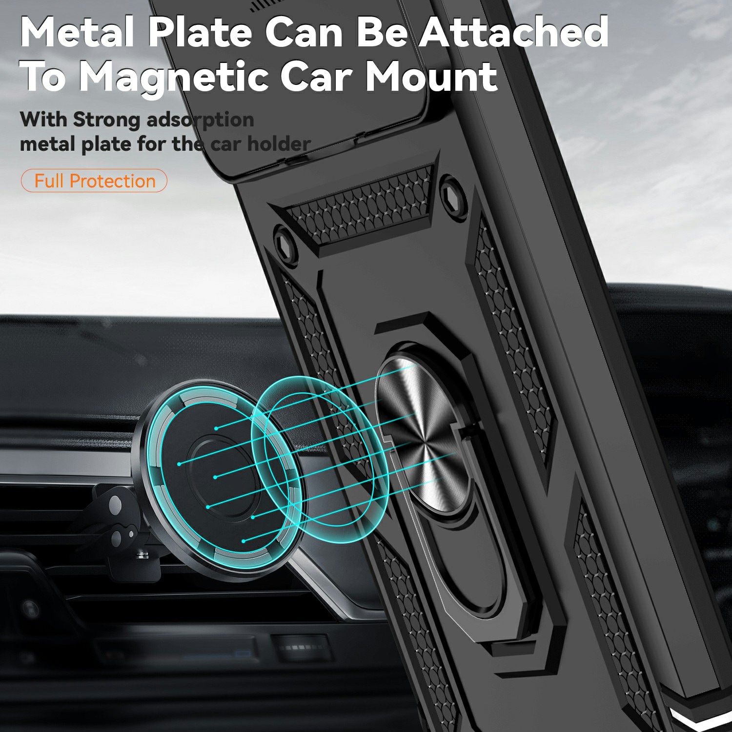 Hybriddeksel Ring + Kamerabeskyttelse Xiaomi 15T Pro Svart