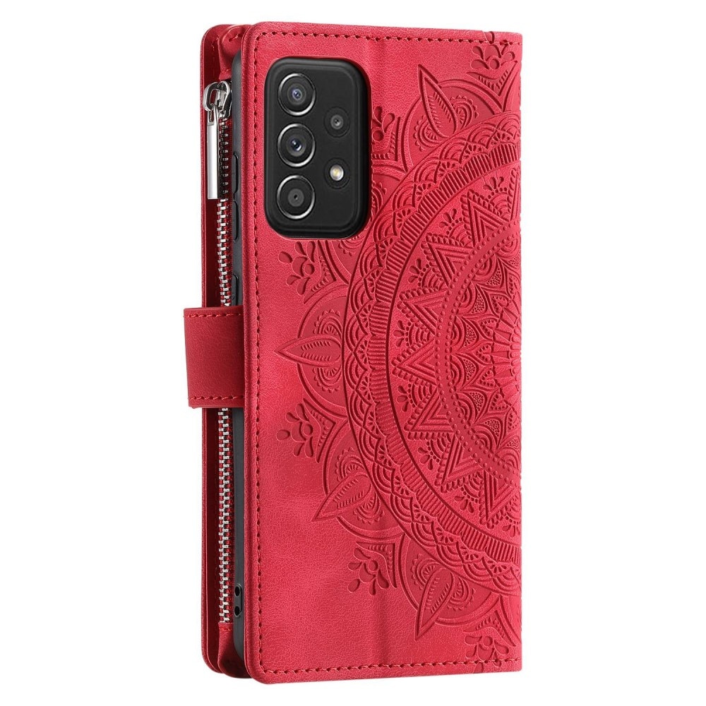 Lommebokveske Samsung Galaxy A53 Mandala rød