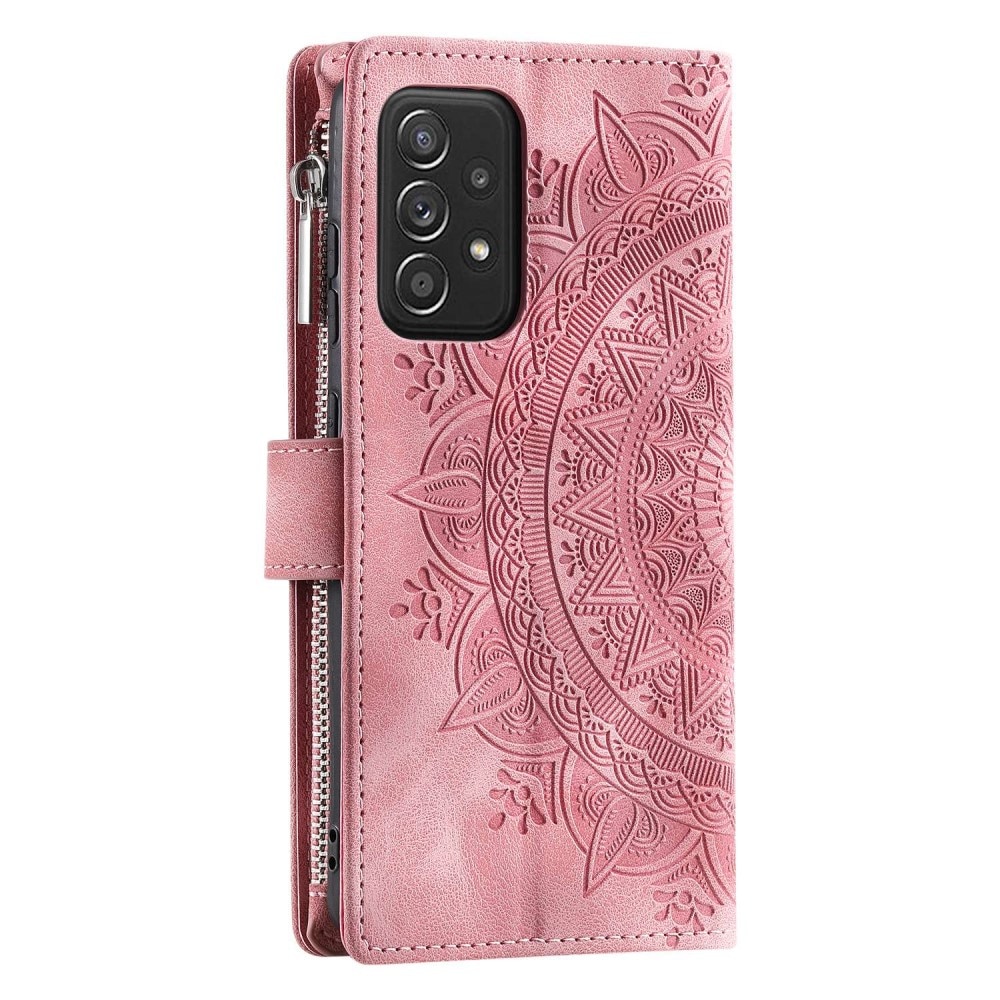 Lommebokveske Samsung Galaxy A52/A52s Mandala rosa