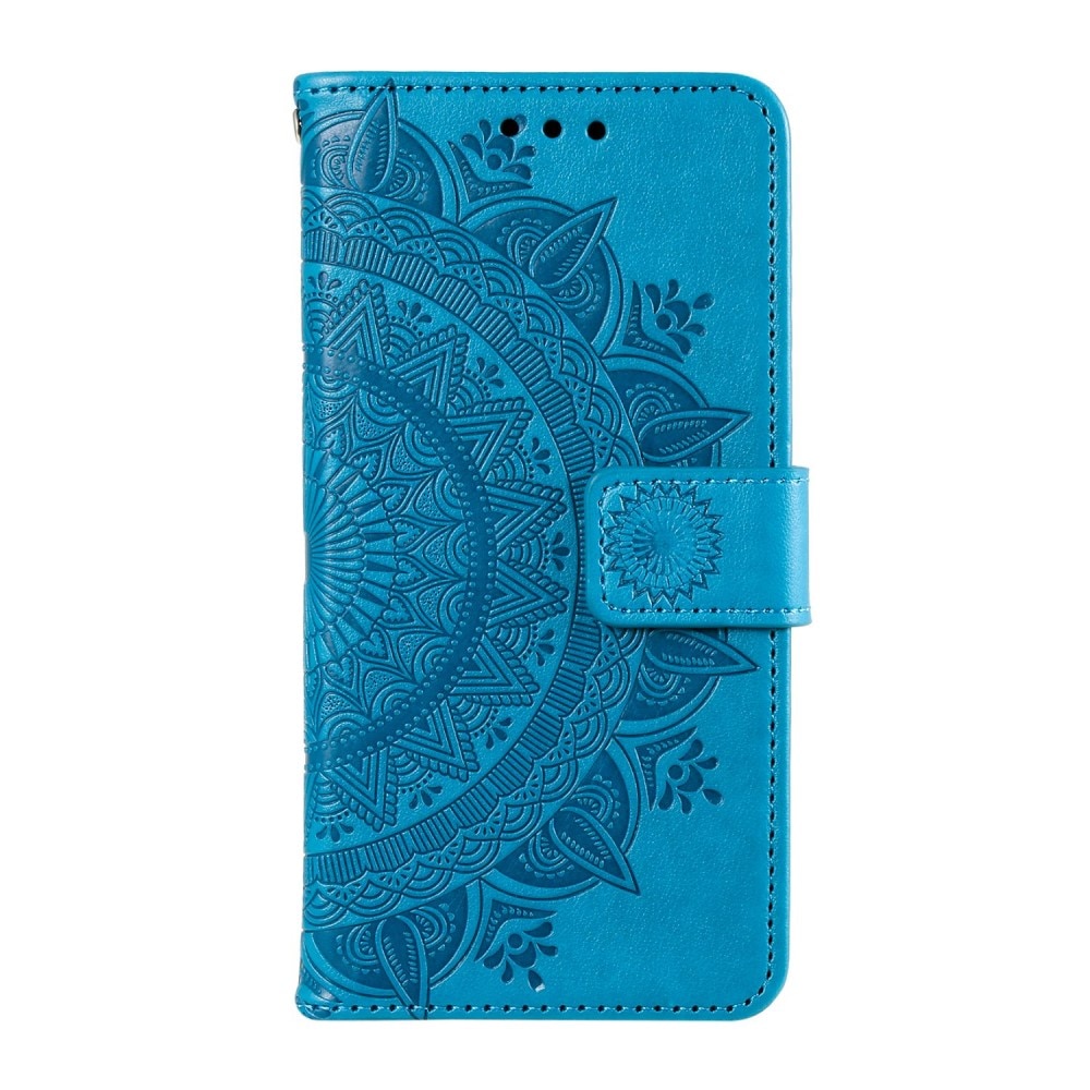 Lærveske Mandala Samsung Galaxy S23 blå