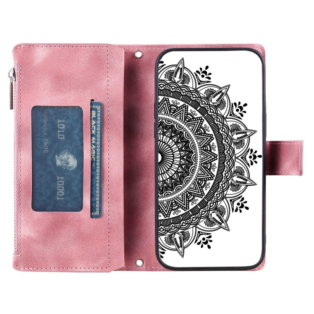Lommebokveske Samsung Galaxy S23 Mandala rosa