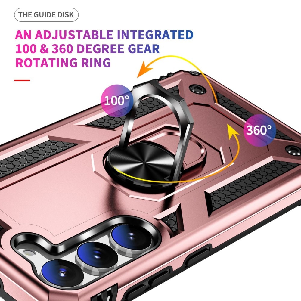 Hybriddeksel Tech Ring Samsung Galaxy S23 rosegull