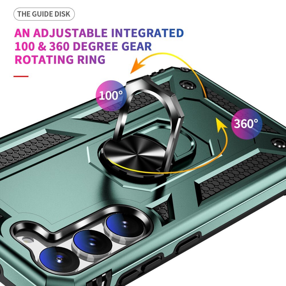 Hybriddeksel Tech Ring Samsung Galaxy S23 grønn