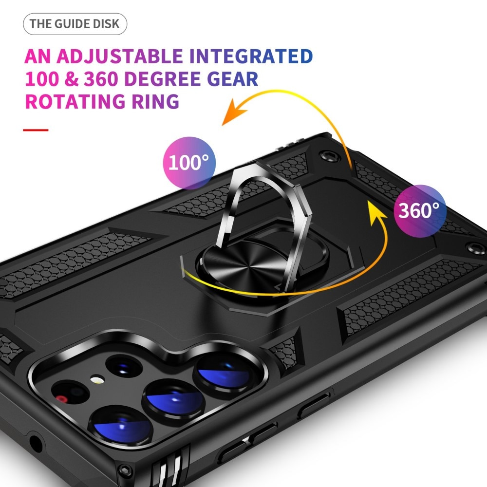 Hybriddeksel Tech Ring Samsung Galaxy S23 Ultra svart