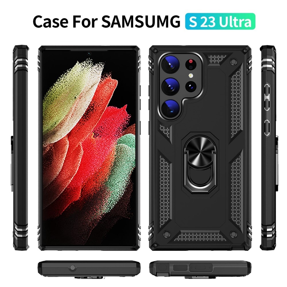 Hybriddeksel Tech Ring Samsung Galaxy S23 Ultra svart