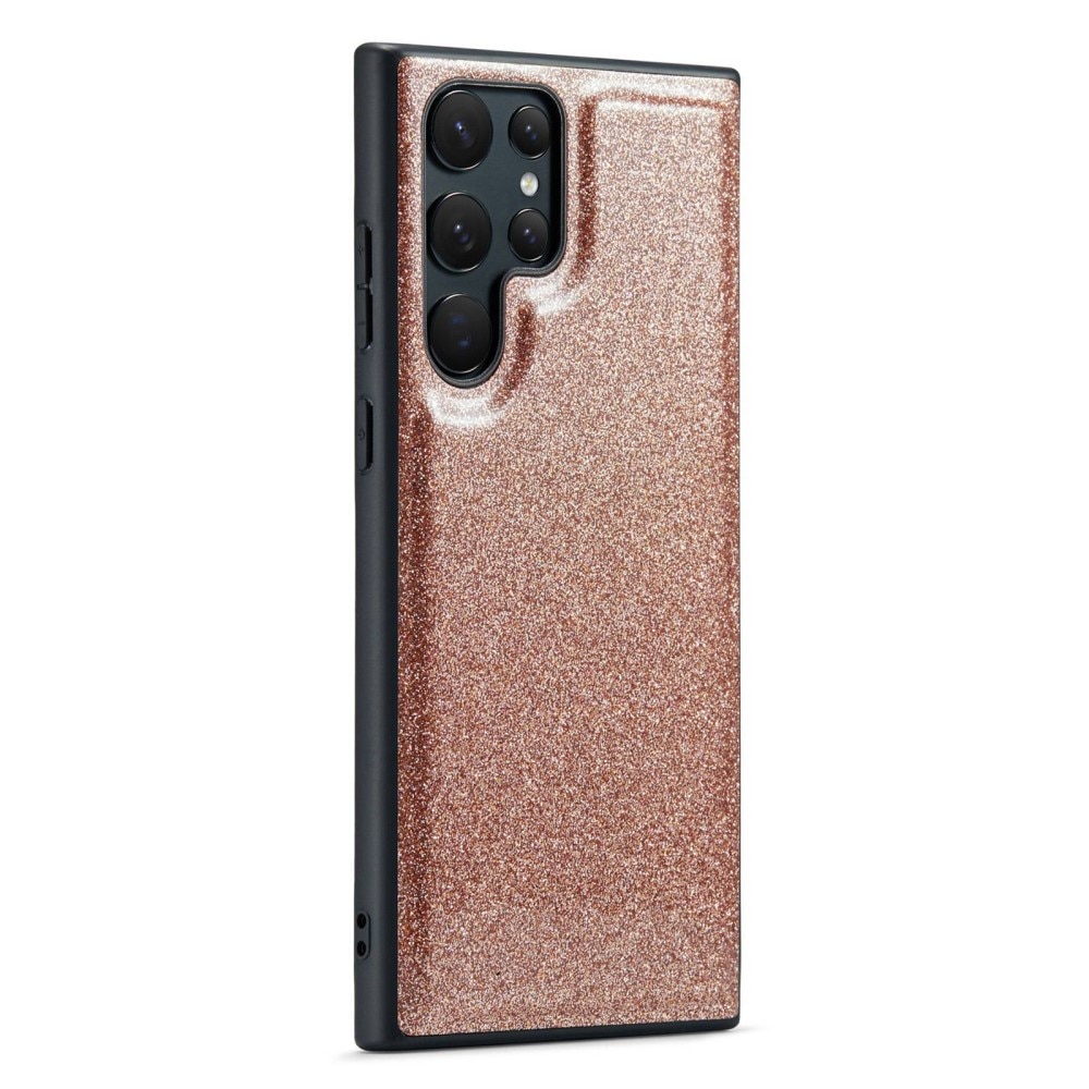 Magnetic Card Slot Case Samsung Galaxy S23 Ultra Glitter rosegull