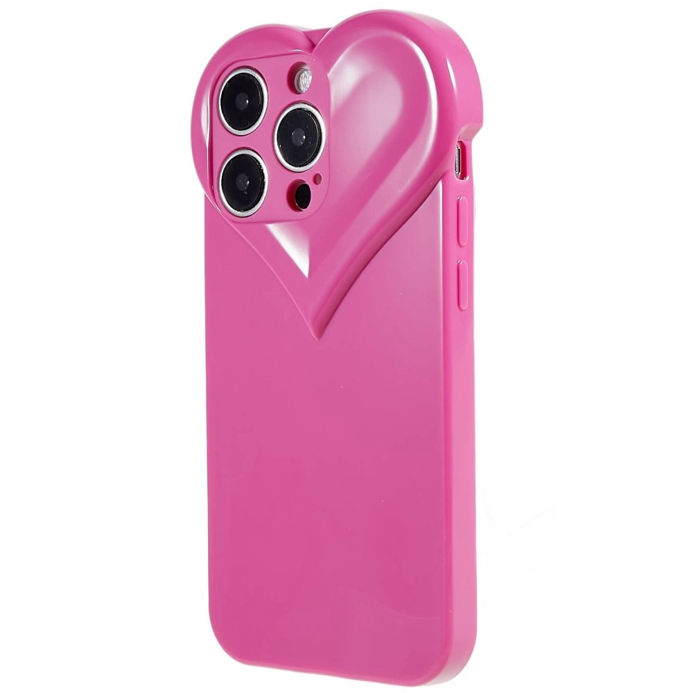 TPU Deksel Hjerte iPhone 14 Pro rosa