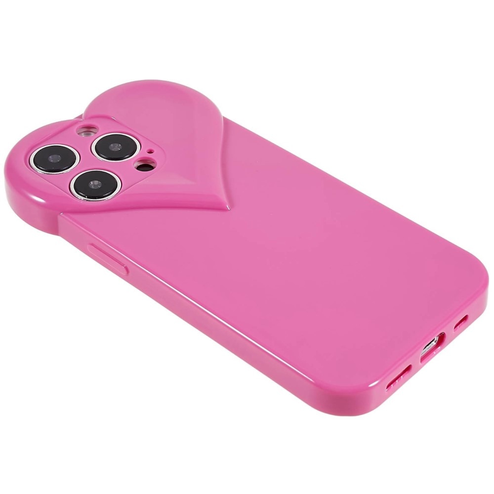 TPU Deksel Hjerte iPhone 14 Pro rosa