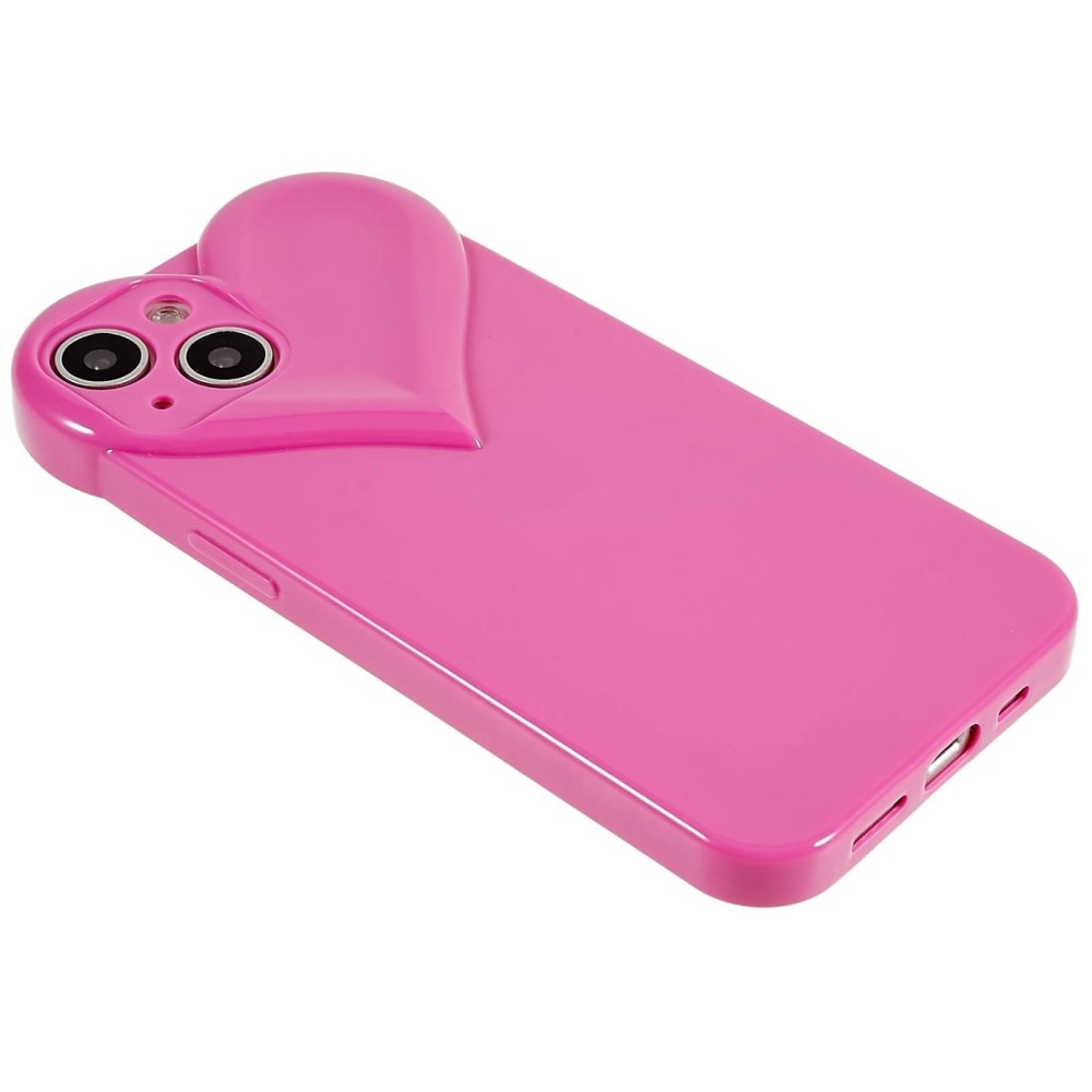 TPU Deksel Hjerte iPhone 14 rosa