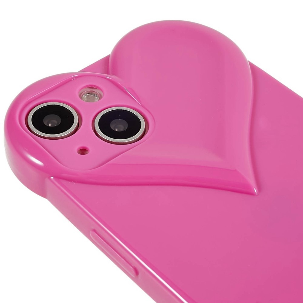 TPU Deksel Hjerte iPhone 14 rosa