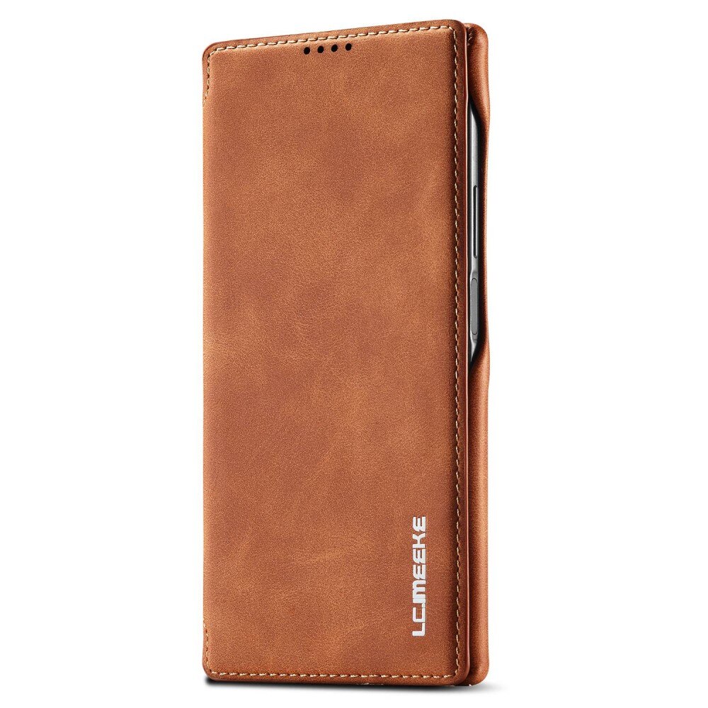 Slim Lommebokdeksel Samsung Galaxy S23 Ultra cognac