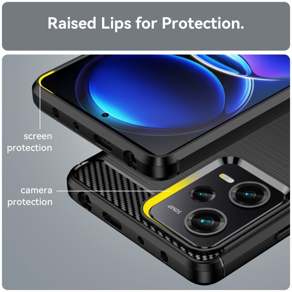 Xiaomi Redmi Note 12 Pro Deksel TPU Brushed Svart