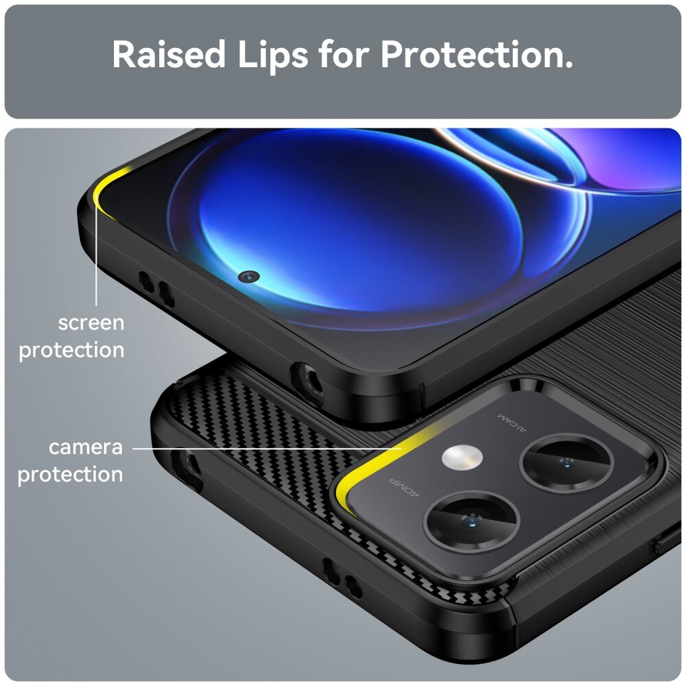 Xiaomi Redmi Note 12 Deksel TPU Brushed Svart