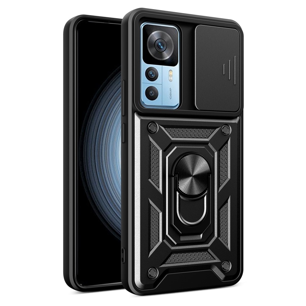 Hybriddeksel Tech Ring+Kamerabeskyttelse Xiaomi 12T Pro svart