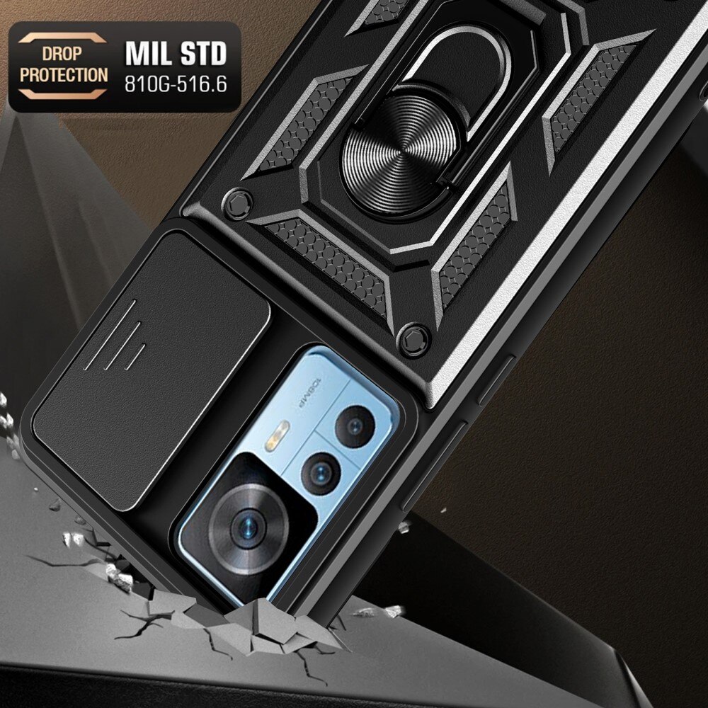 Hybriddeksel Ring + Kamerabeskyttelse Xiaomi 12T Pro Svart