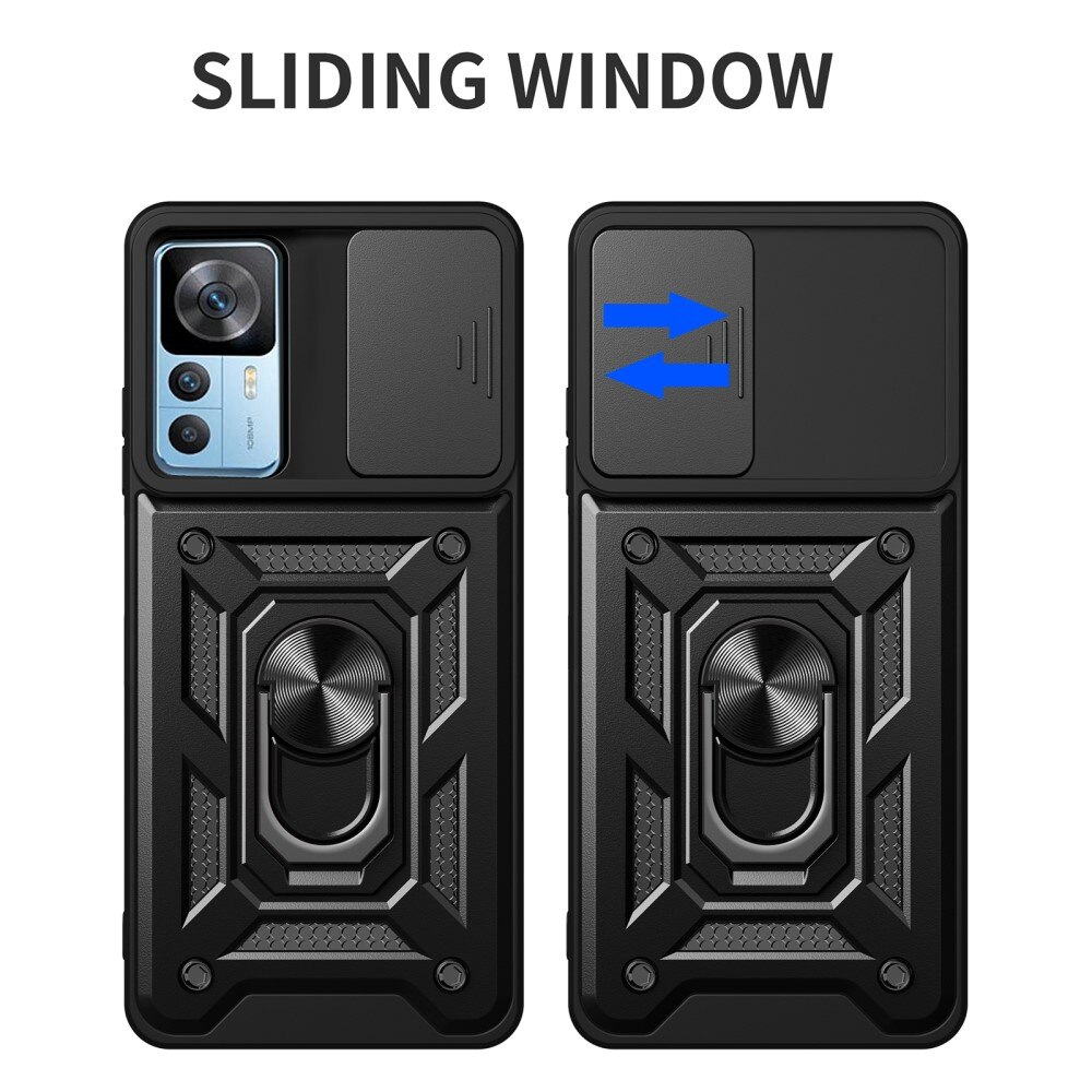 Hybriddeksel Ring + Kamerabeskyttelse Xiaomi 12T Pro Svart