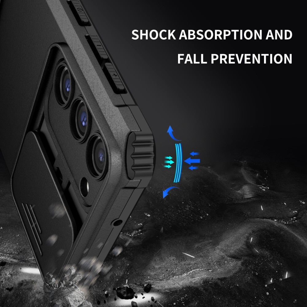 Samsung Galaxy S23 Kickstand Deksel kamerabeskyttelse svart