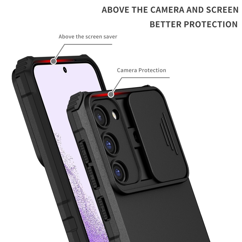 Samsung Galaxy S23 Plus Kickstand Deksel kamerabeskyttelse Svart