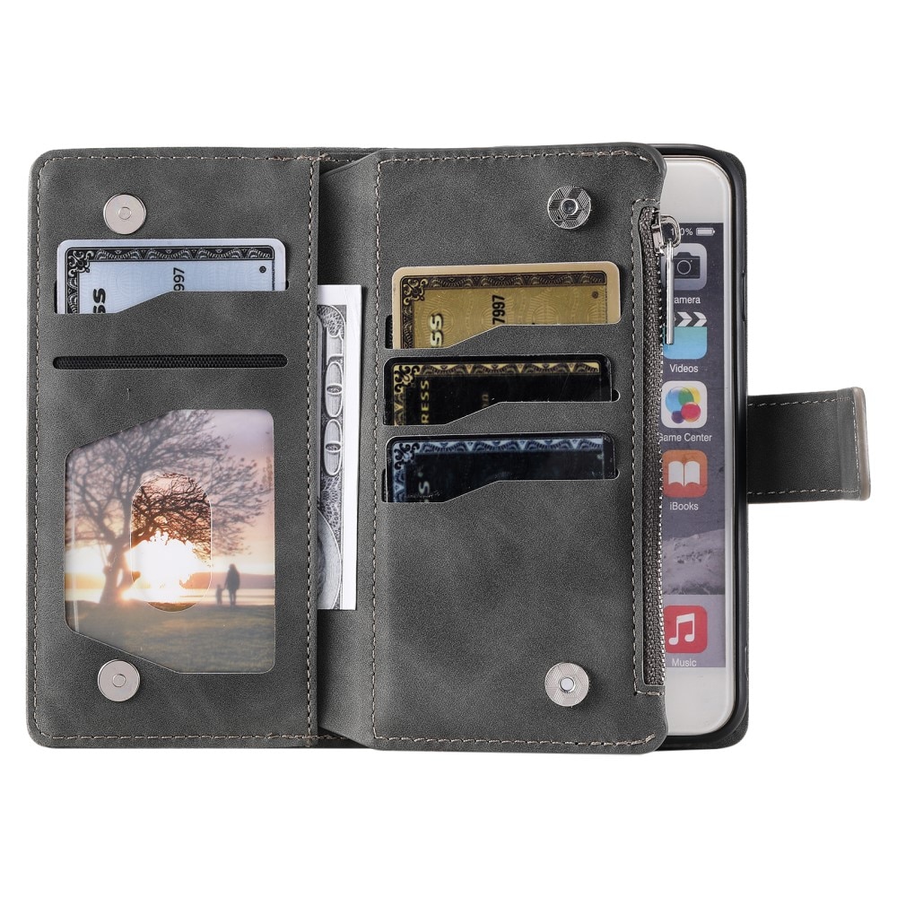 Lommebokveske iPhone 12 Mini Mandala grå