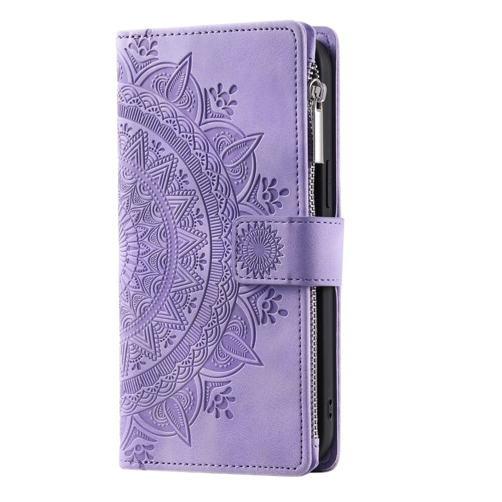 Lommebokveske iPhone 12 Mini Mandala lilla