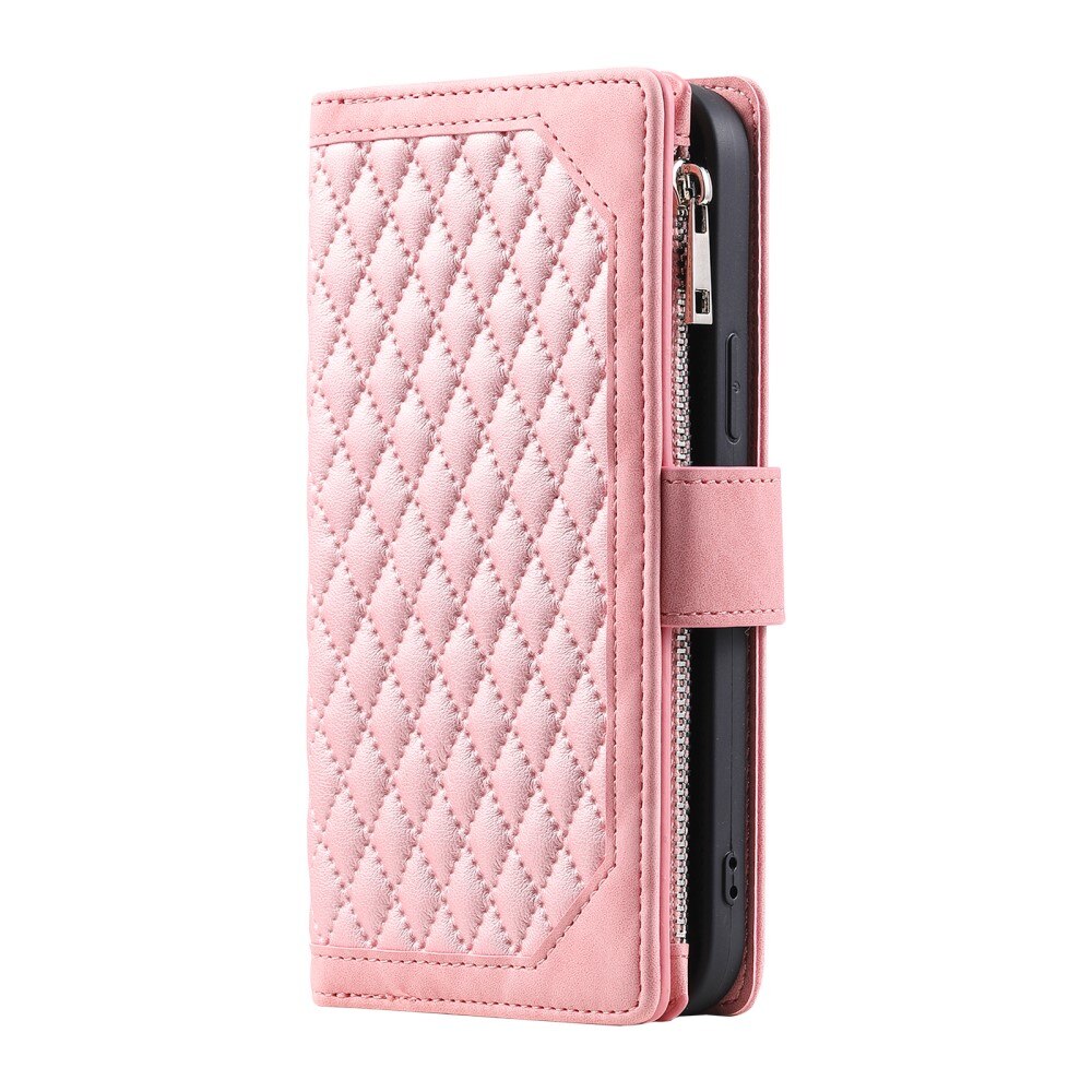 Lommebokveske Samsung Galaxy S23 Ultra Quilted rosa