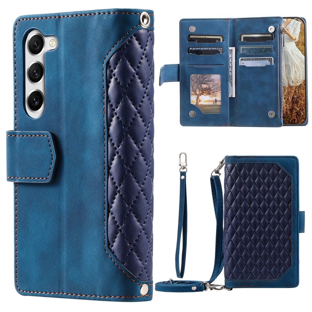 Lommebokveske Samsung Galaxy S23 Quilted Blå