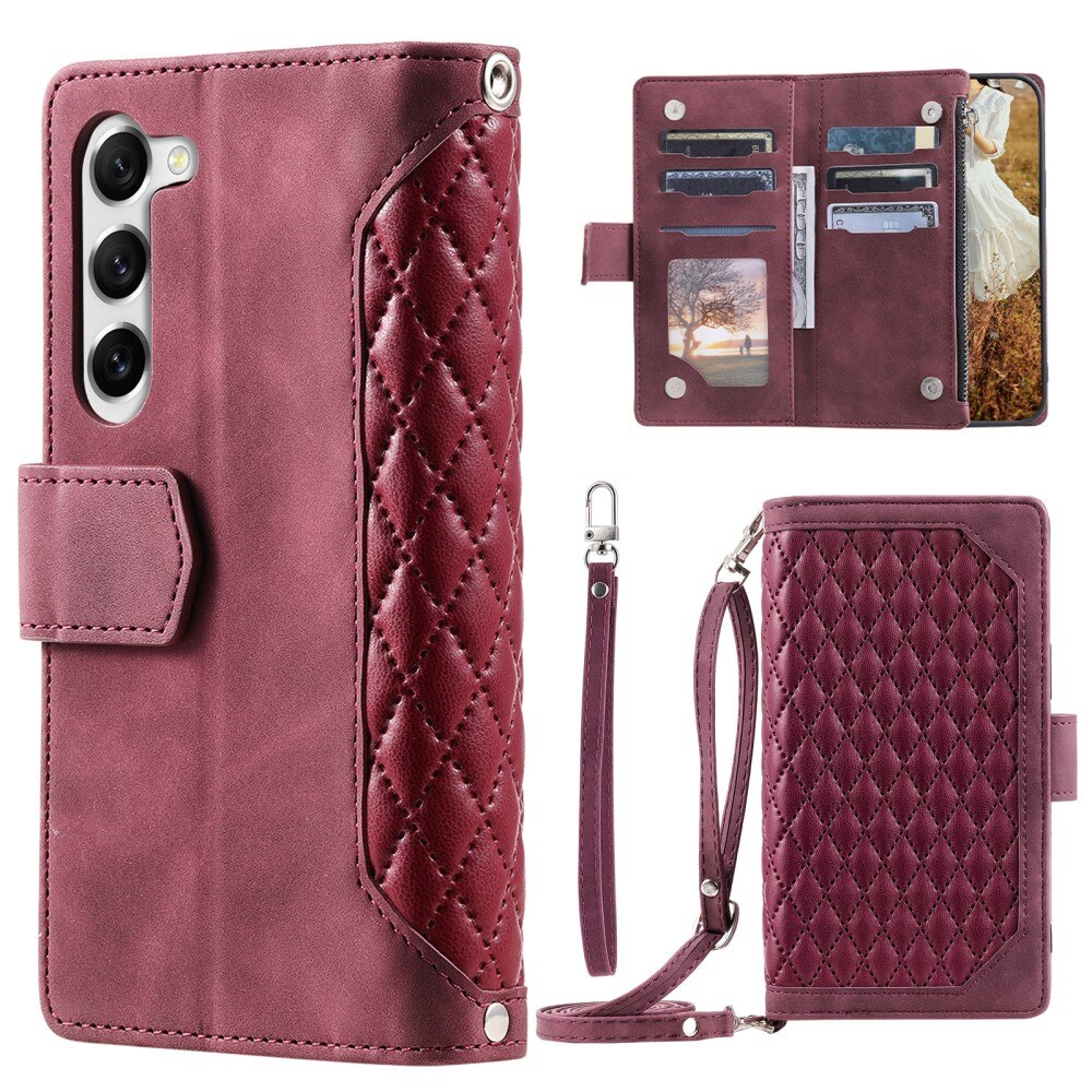 Lommebokveske Samsung Galaxy S23 Quilted Rød