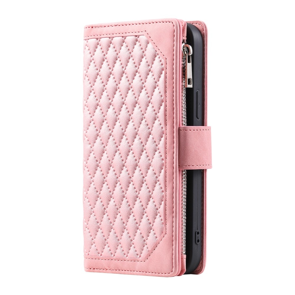 Lommebokveske Samsung Galaxy S23 Quilted rosa