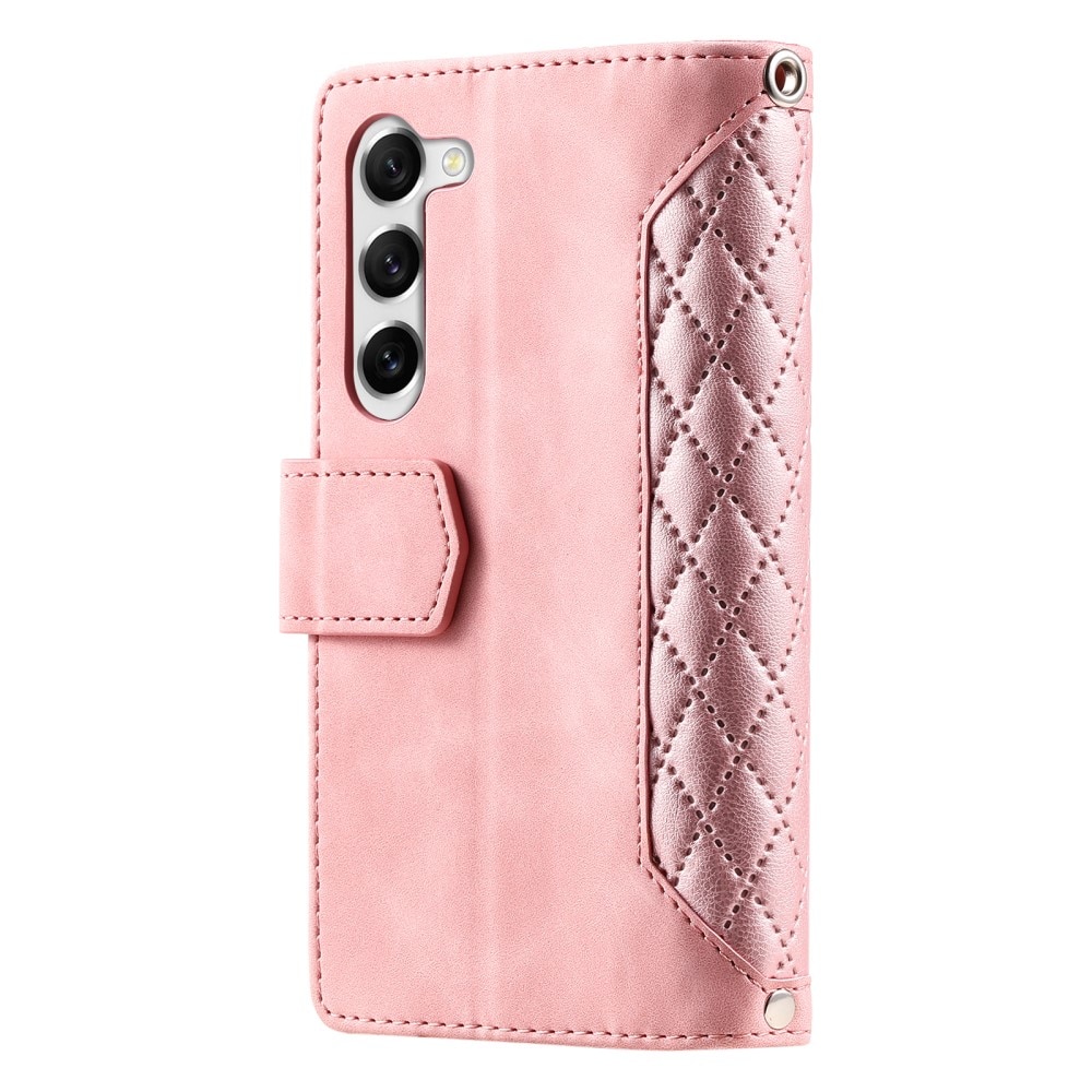 Lommebokveske Samsung Galaxy S23 Quilted rosa