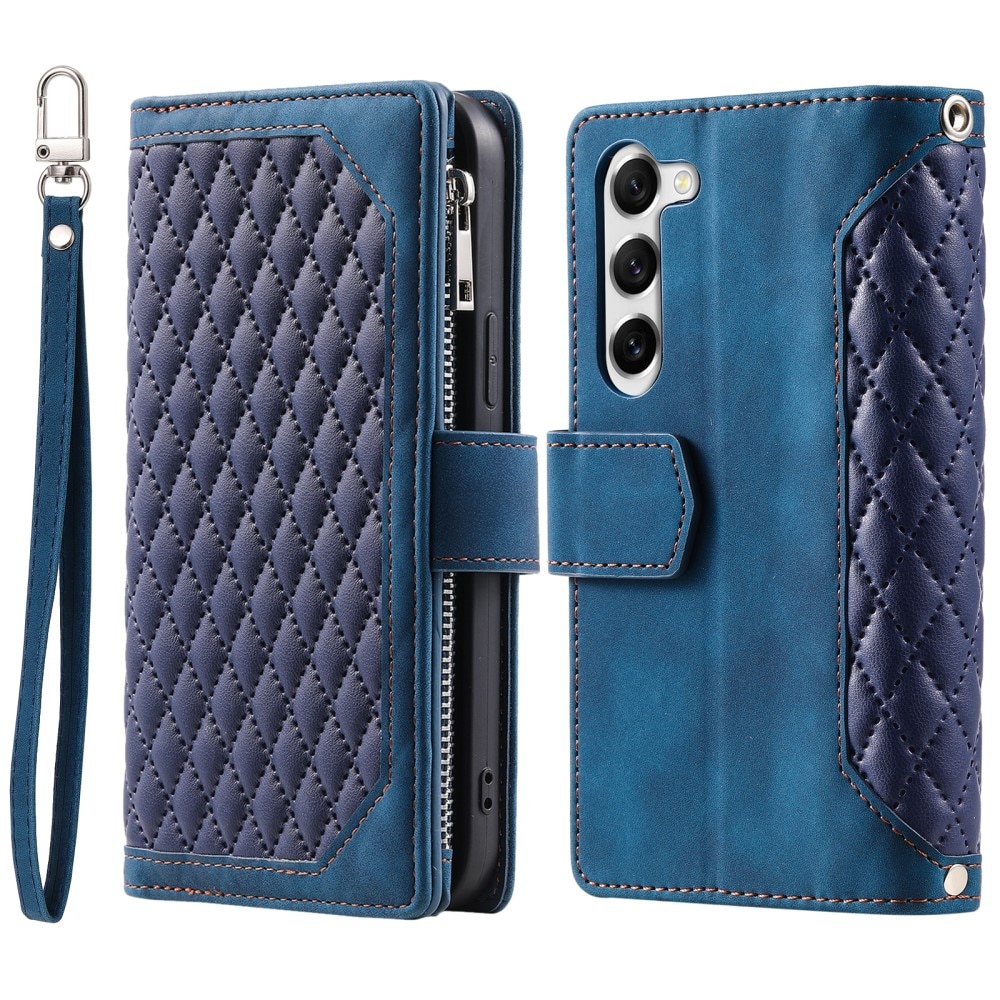 Lommebokveske Samsung Galaxy S23 Plus Quilted blå