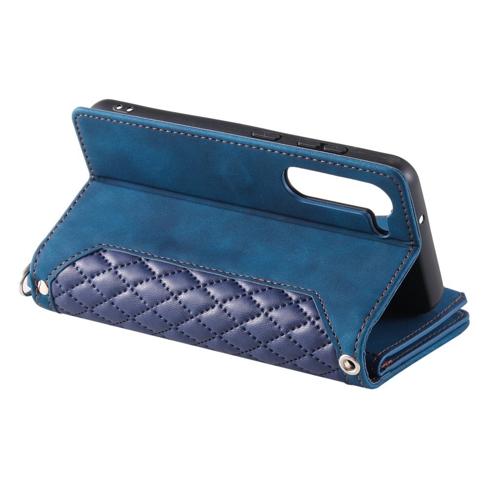 Lommebokveske Samsung Galaxy S23 Plus Quilted Blå