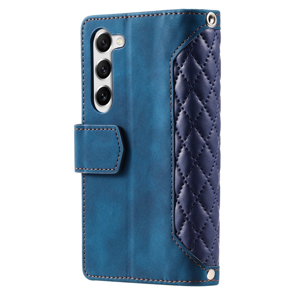Lommebokveske Samsung Galaxy S23 Plus Quilted Blå