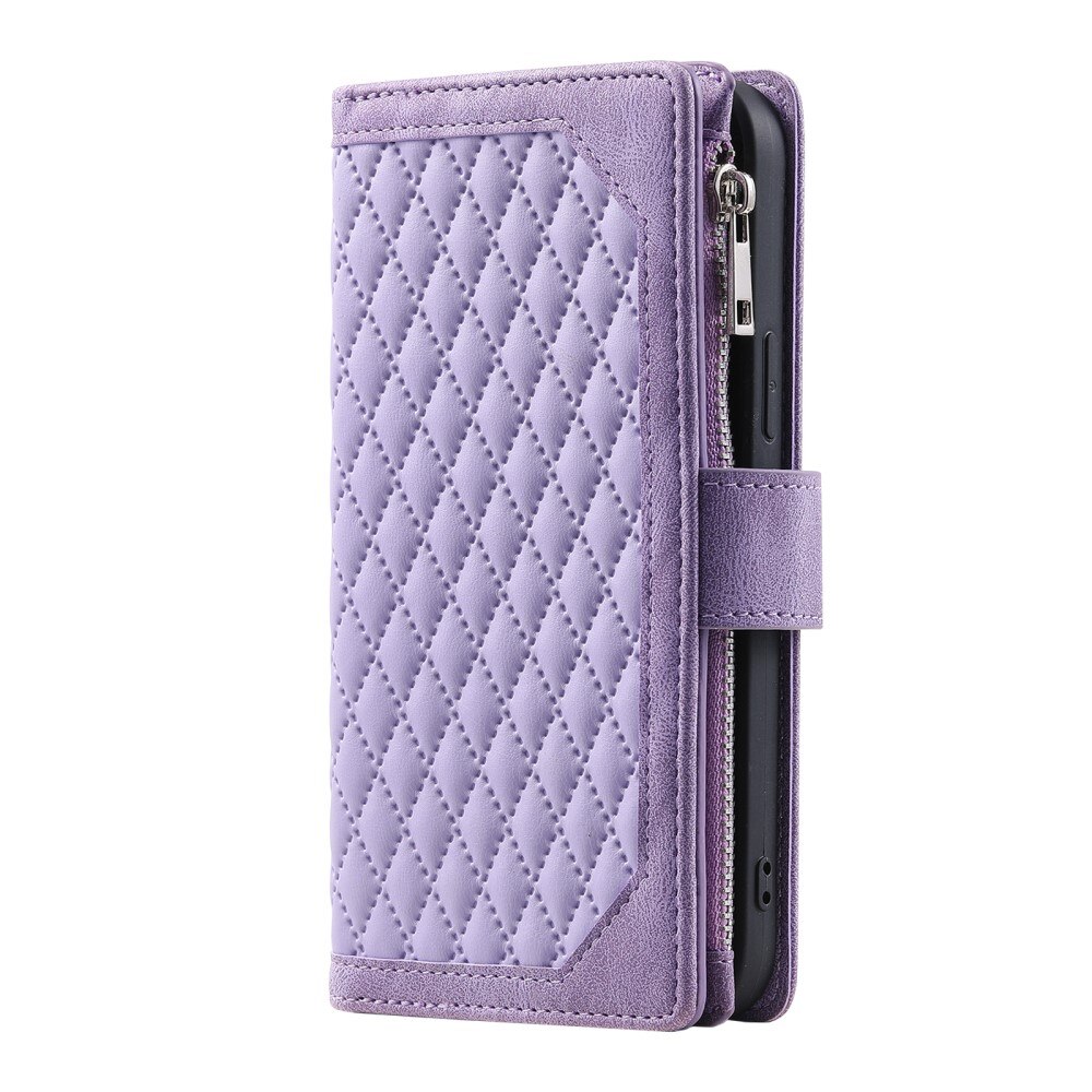 Lommebokveske Samsung Galaxy S23 Plus Quilted lilla