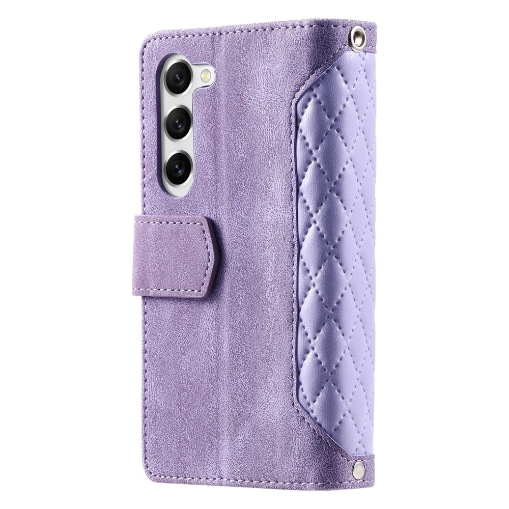 Lommebokveske Samsung Galaxy S23 Plus Quilted lilla