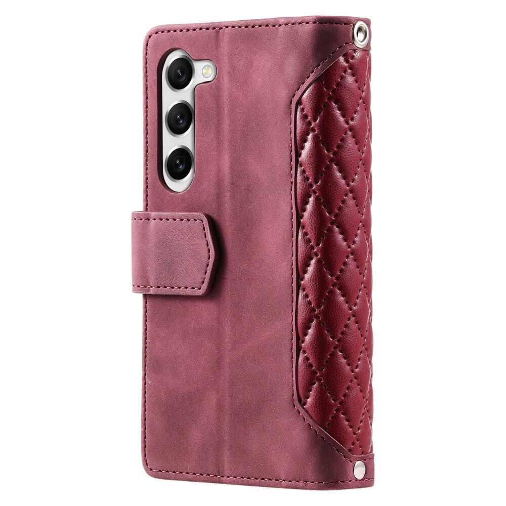 Lommebokveske Samsung Galaxy S23 Plus Quilted Rød