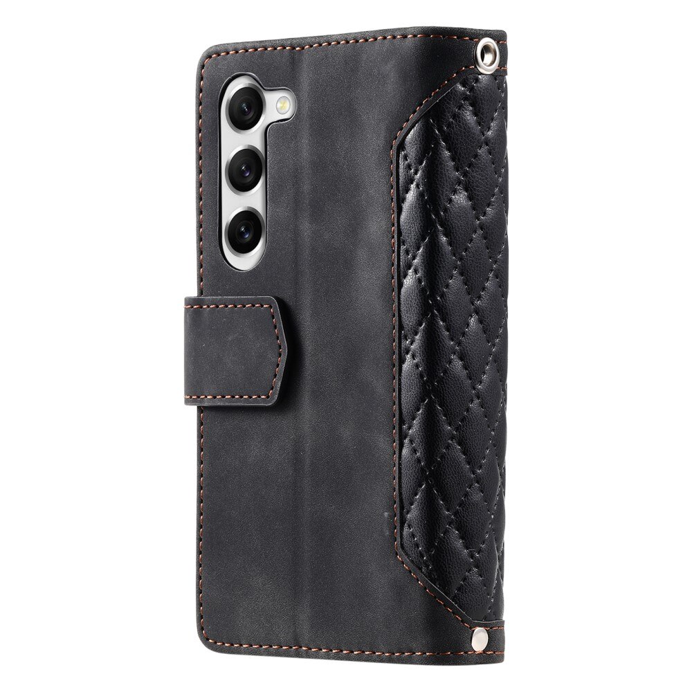 Lommebokveske Samsung Galaxy S23 Plus Quilted Svart