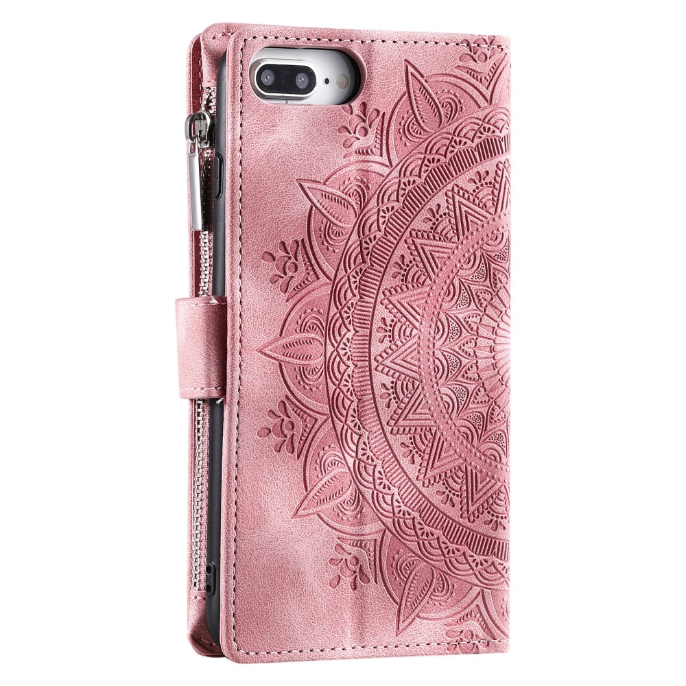 Lommebokveske iPhone 7 Plus/8 Plus Mandala rosa