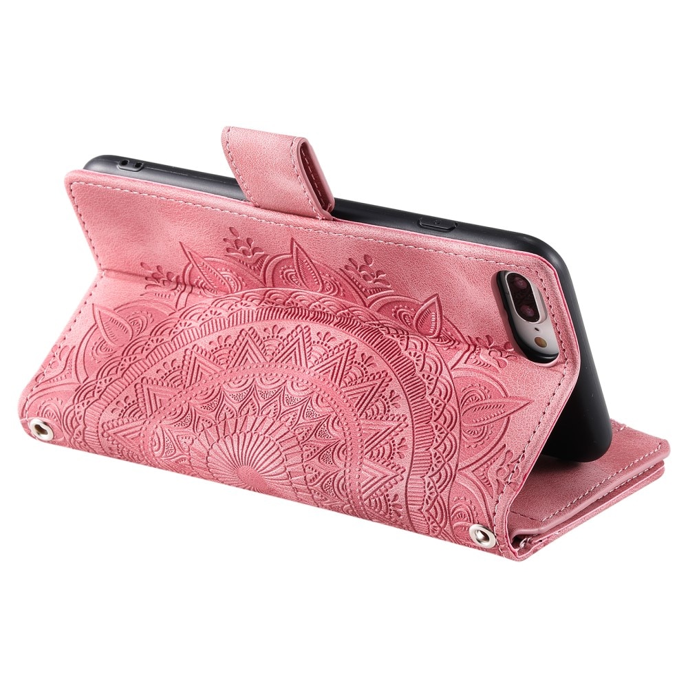 Lommebokveske iPhone 7 Plus/8 Plus Mandala rosa