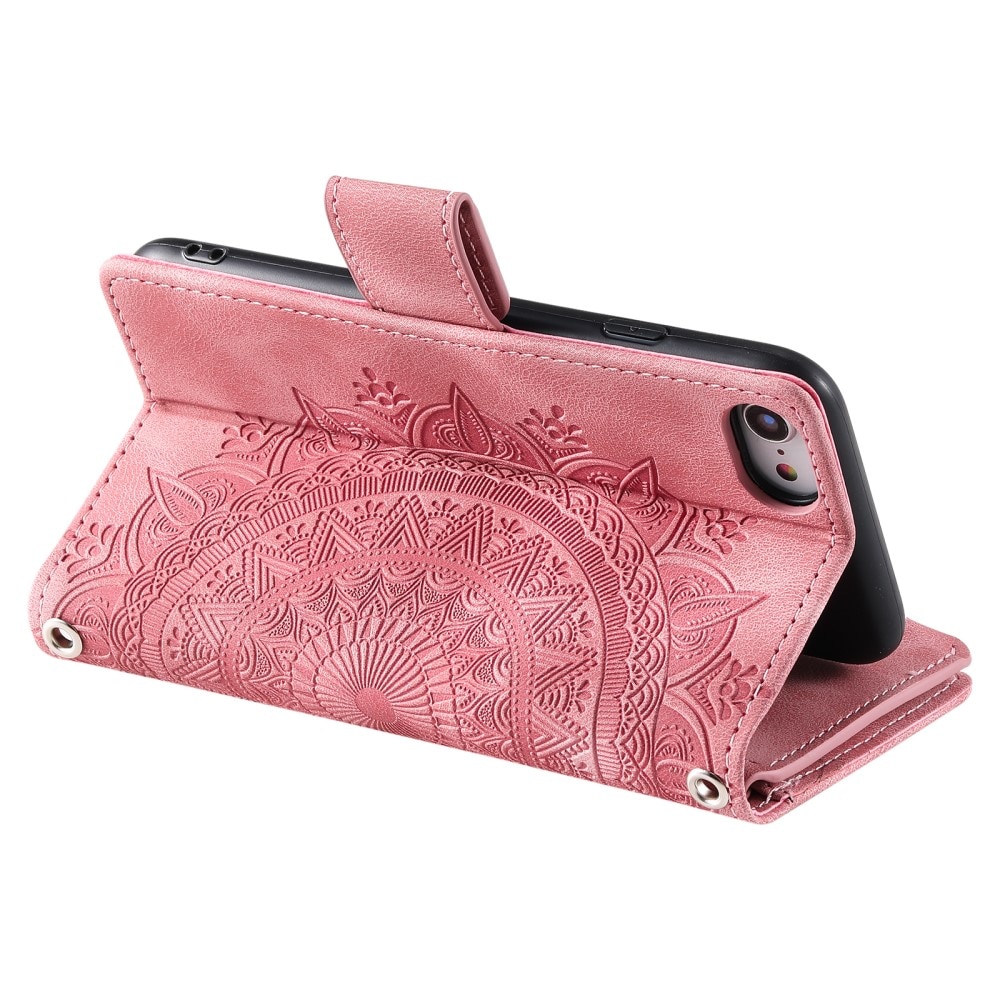 Lommebokveske iPhone 7 Mandala rosa