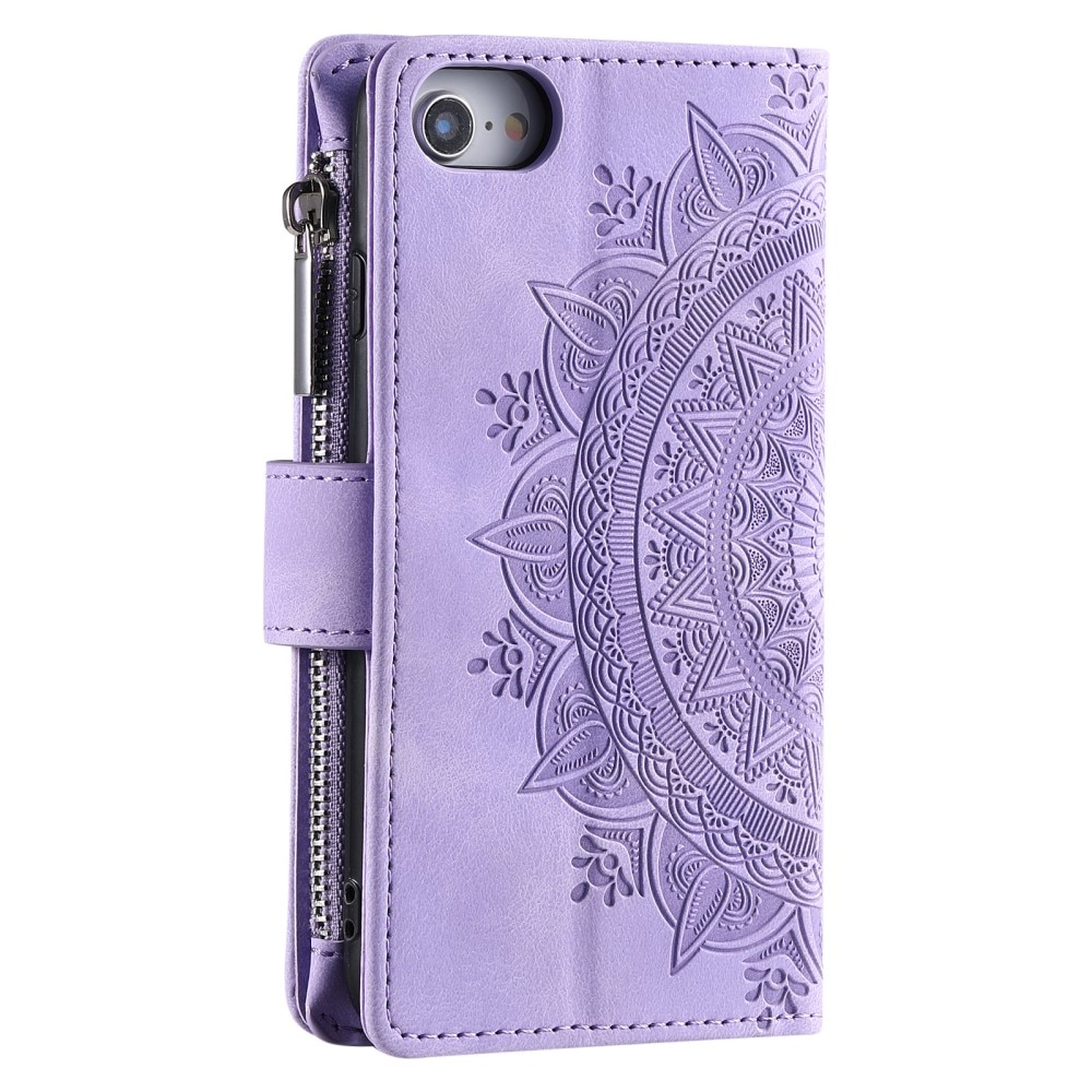 Lommebokveske iPhone 8 Mandala lilla