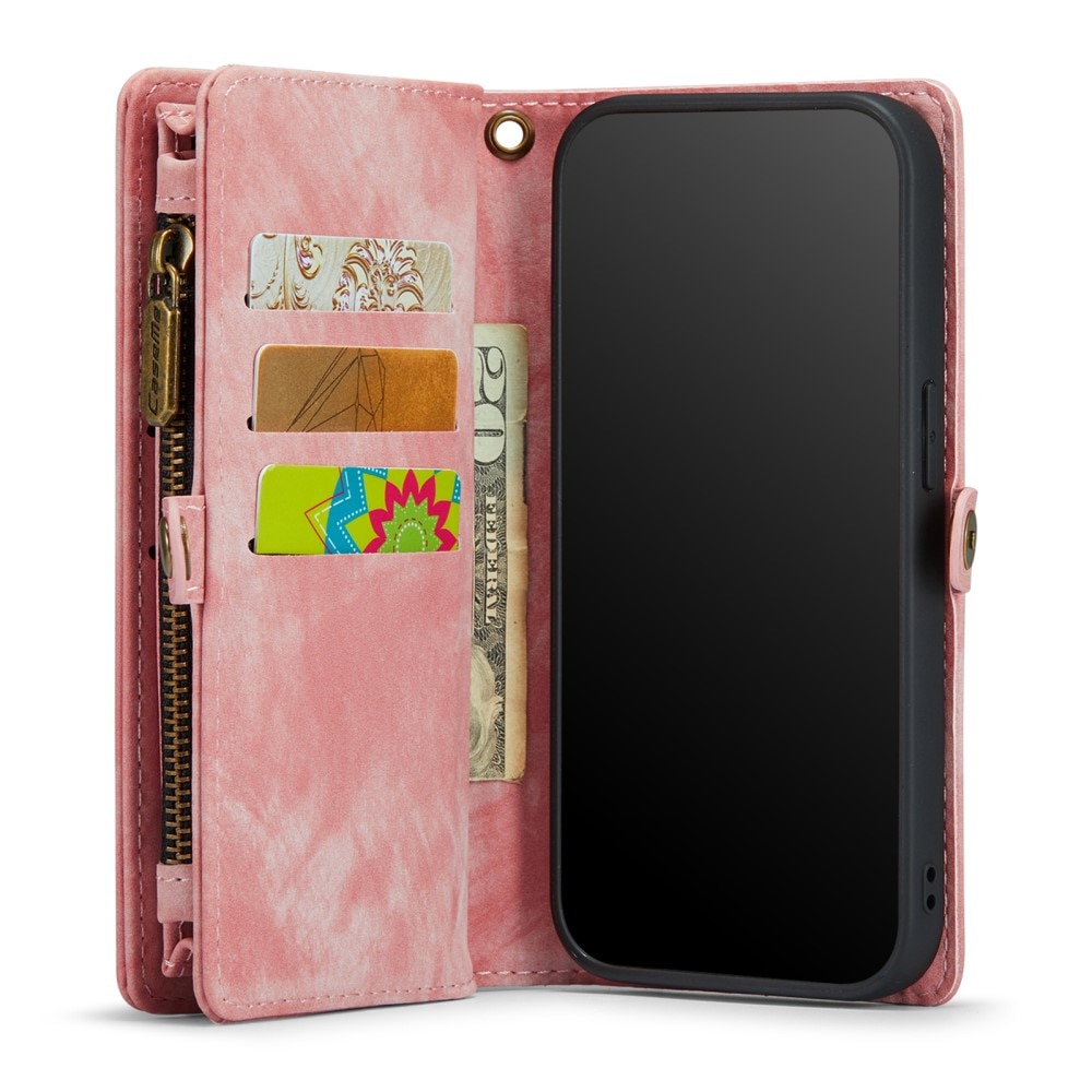 Multi-slot Lommeboksetui iPhone 8 rosa