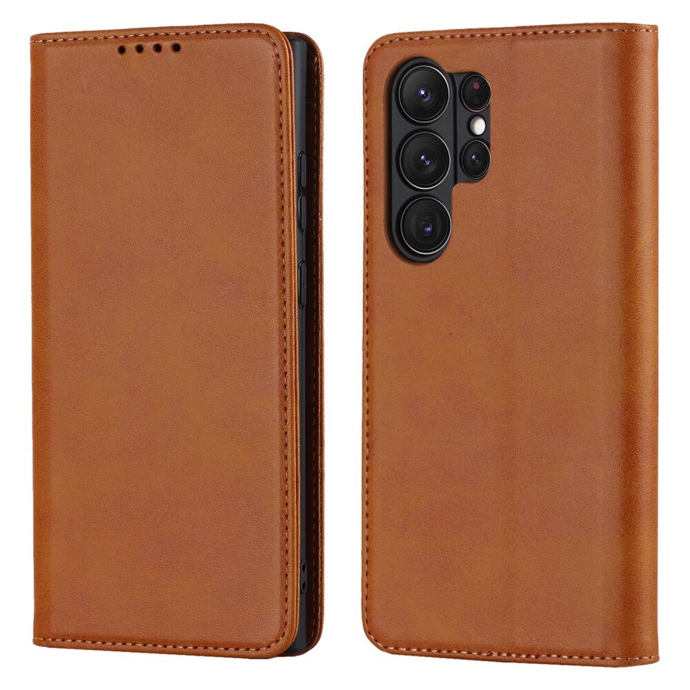 Samsung Galaxy S23 Ultra Slim Mobilveske cognac