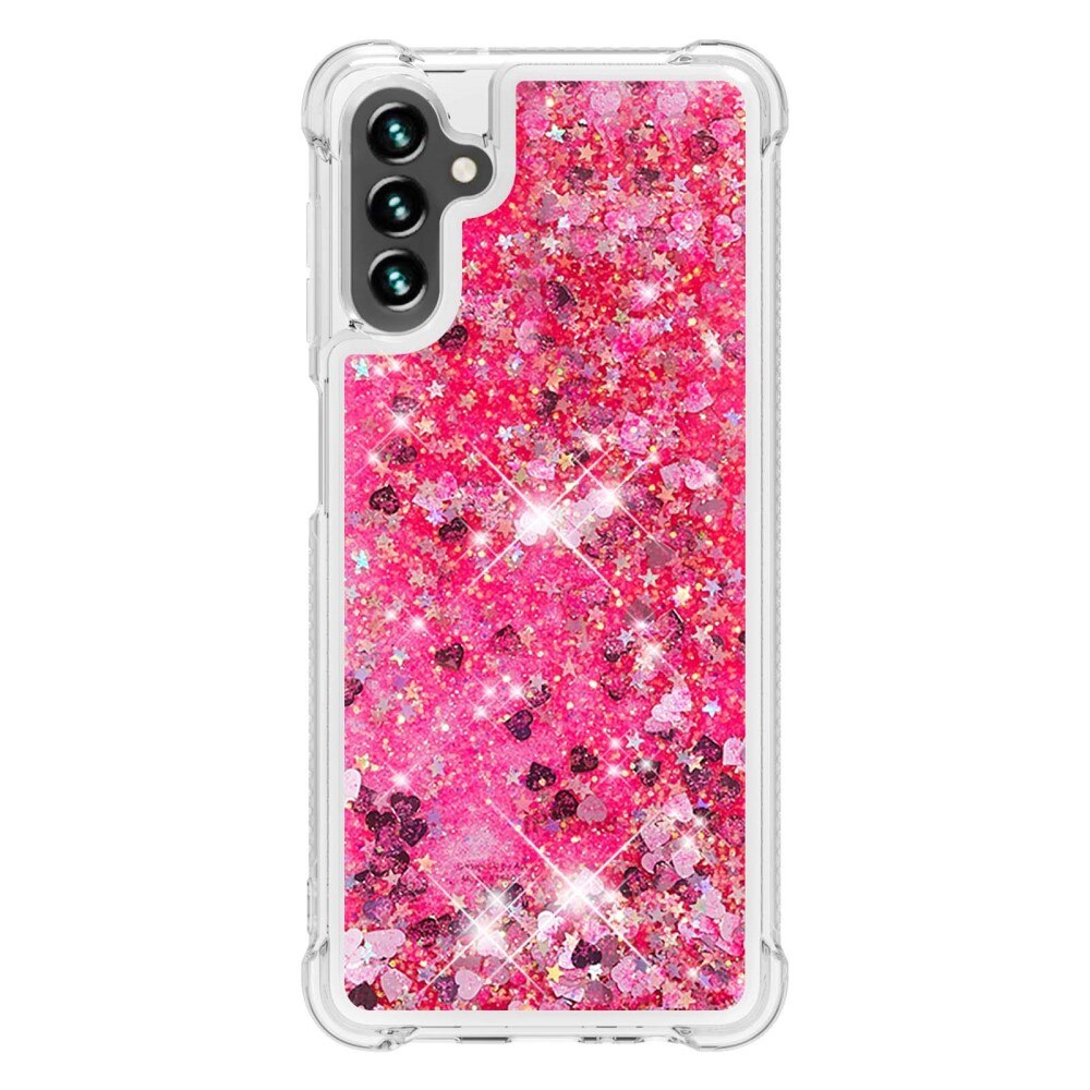 Glitter Powder TPU Deksel Samsung Galaxy A54 rosa