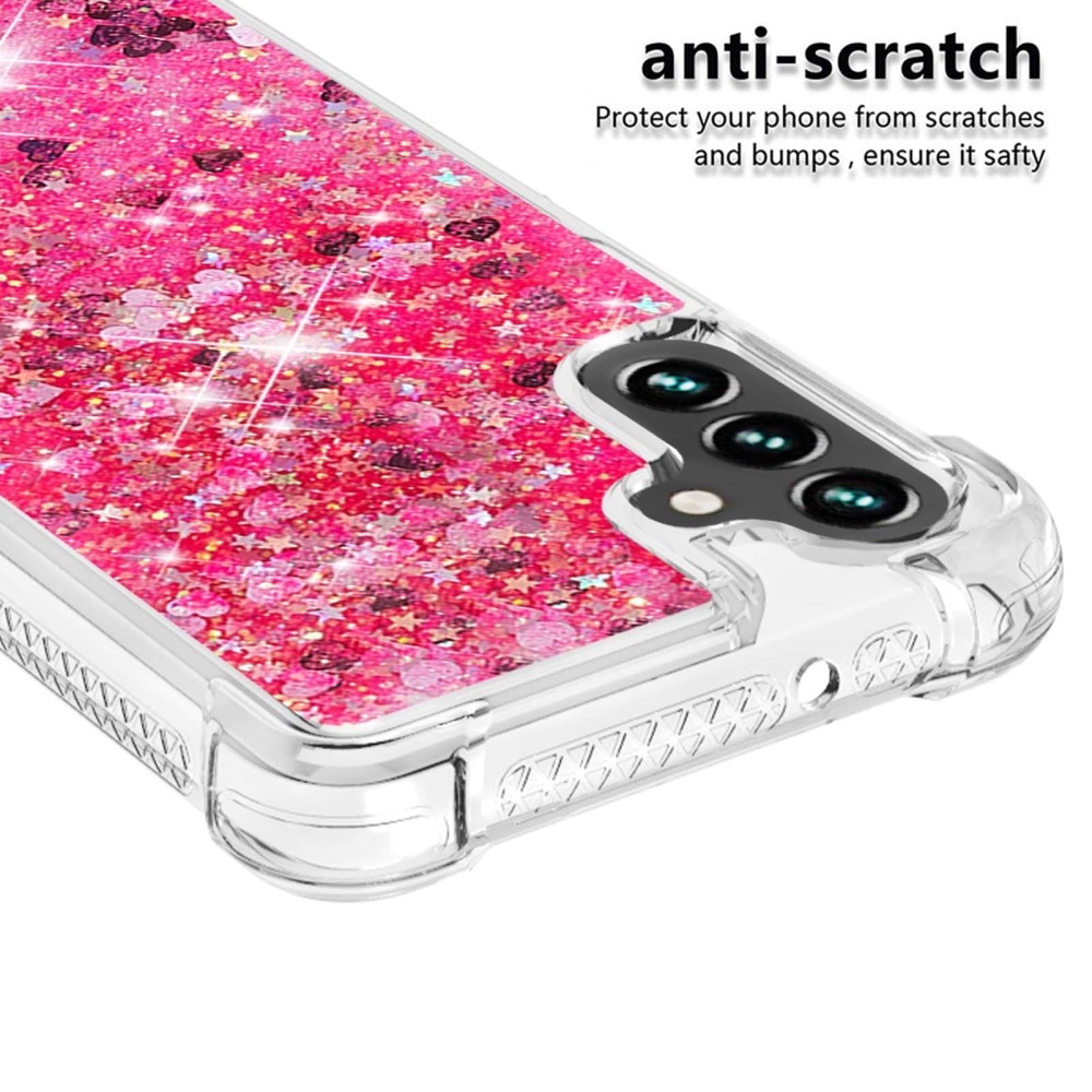 Glitter Powder TPU Deksel Samsung Galaxy A54 rosa