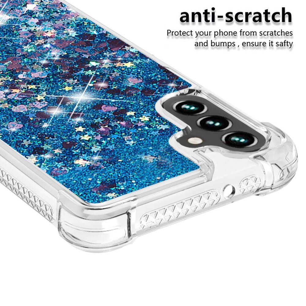 Glitter Powder TPU Deksel Samsung Galaxy A54 blå