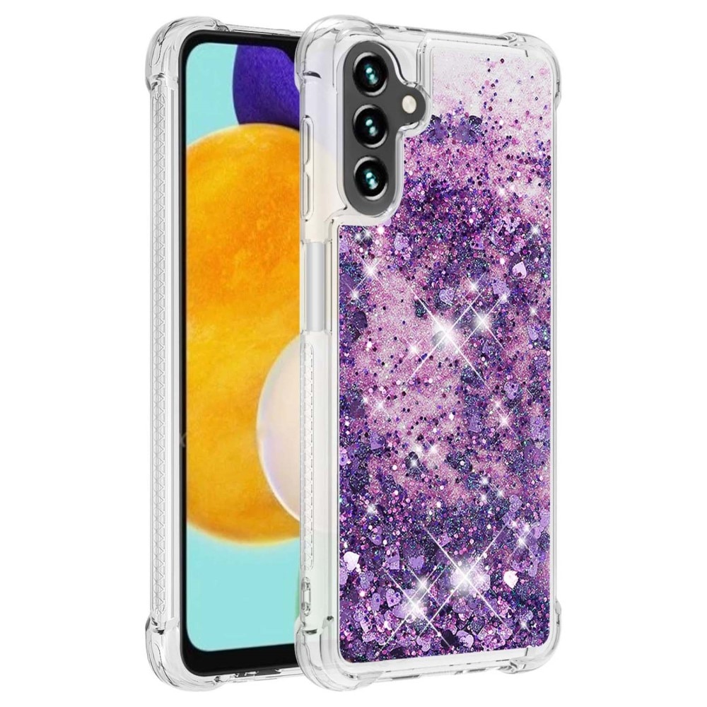 Glitter Powder TPU Deksel Samsung Galaxy A54 lilla