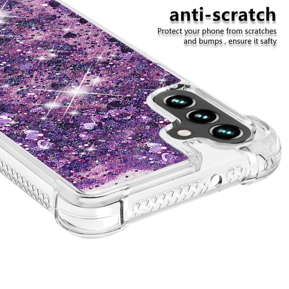 Glitter Powder TPU Deksel Samsung Galaxy A54 lilla