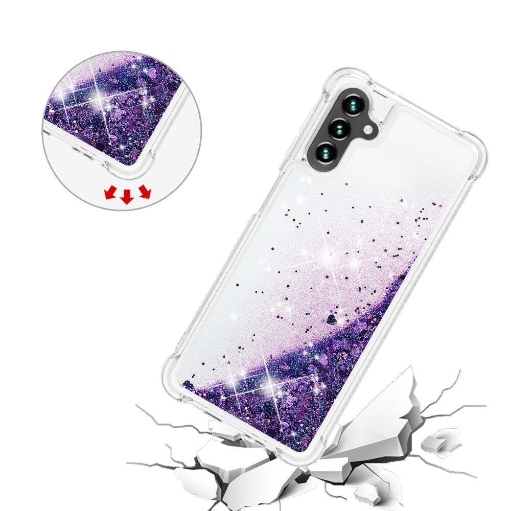 Glitter Powder TPU Deksel Samsung Galaxy A54 lilla