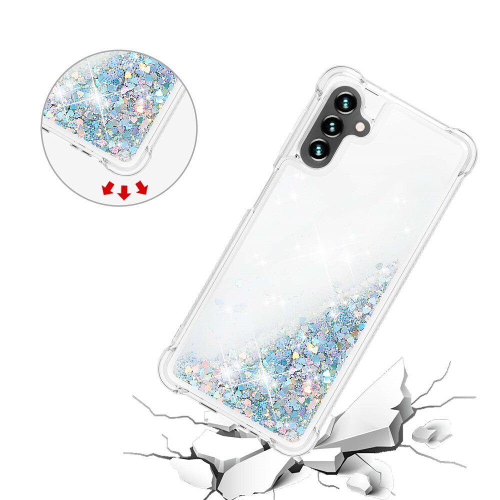 Glitter Powder TPU Deksel Samsung Galaxy A54 sølv