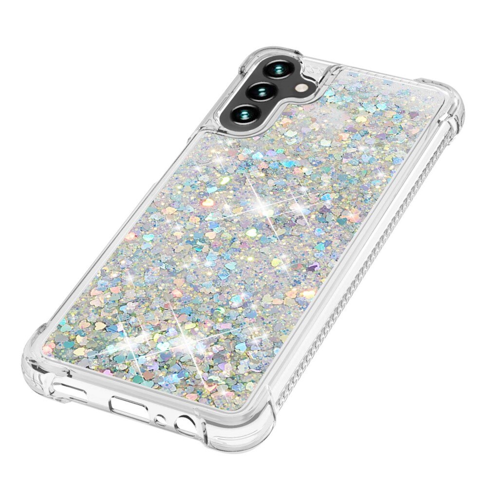 Glitter Powder TPU Deksel Samsung Galaxy A54 sølv